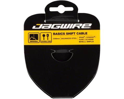 Jagwire Basics Derailleur Cable (Galvanized) (SRAM/Shimano/Huret/Schwinn) (Double End) (1.2mm) (2300mm)