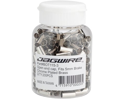 Jagwire Open End Caps (Chrome Plated) (5mm) (Bottle of 200)
