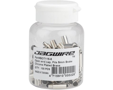 Jagwire Step Down Open End Caps (Chrome Plated) (5mm to 4mm) (Bottle of 100)