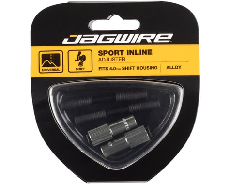 Jagwire Sport 4mm Mini Inline Barrel Cable Tension Adjusters (Titanium) (2)
