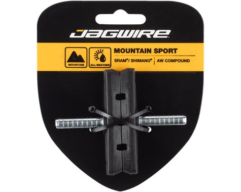 Jagwire Mountain Sport Cantilever Brake Pads (Black) (1 Pair) (70mm Pad)