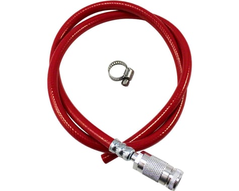 Prestacycle PrestaFlator Pump Upgrade Hose w/ Clamp (Red) (36")
