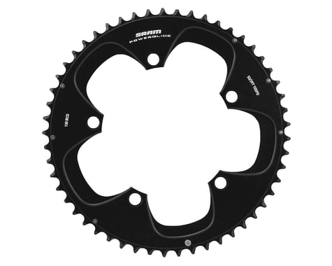 SRAM Powerglide Road Chainrings (Black) (2 x 10 Speed) (Red/Force) (Outer) (130mm BCD) (53T)