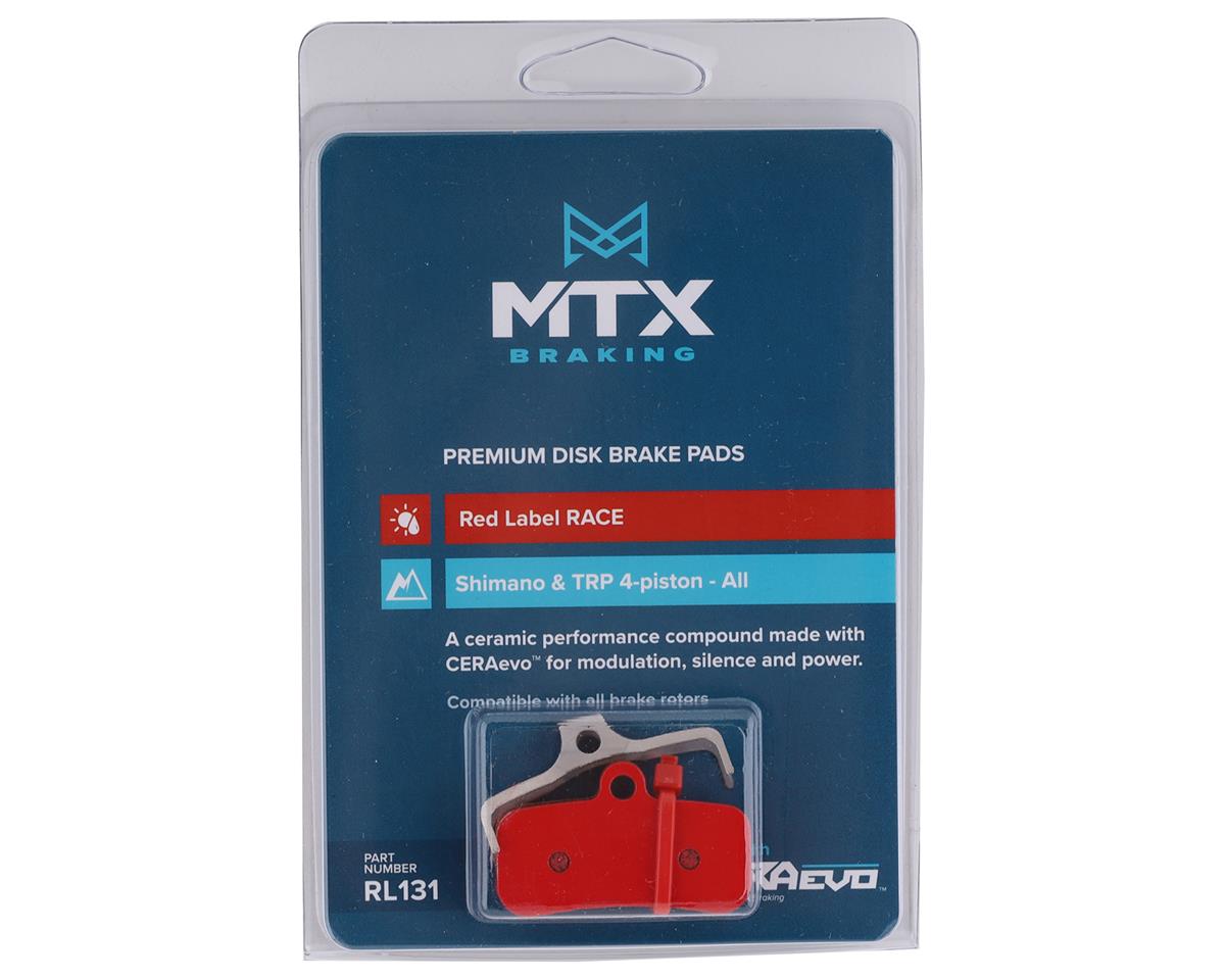 MTX Braking Red Label RACE Disc Brake Pads (Ceramic) (Shimano Deore  XT/Saint) (1 Pair)